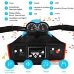 Elektrinis vaikiškas motociklas su muzika ir trimis ratais (Raudona ir juoda)