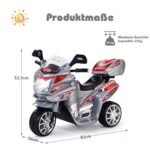 Elektrinis vaikiškas motociklas su muzika ir šviesomis (Pilka)