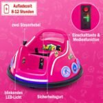 Elektrinis paspirtukas vaikams su 360° sukimusi ir muzika (Rožinė)