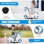 Elektrinis arkliukas su muzika ir LED švieselėmis (Mėlyna)