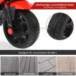 Elektrinis vaikiškas motociklas su 2 atraminiais ratais USB muzika ir žibintais (Raudona)