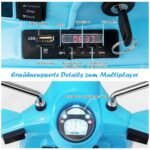Elektrinis vaikiškas motociklas su atraminiais ratais ir muzikos funkcija (Mėlyna)