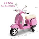 Elektrinis vaikiškas motociklas su pagalbiniu ratuku ir muzika (Rožinė)