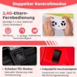 Elektrinis vaikiškas automobilis su 2.4G nuotolinio valdymo pulteliu USB ir muzika (Raudona)