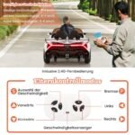 Elektrinis automobilis vaikams su nuotolinio valdymo pulteliu ir LED žibintais (Balta)