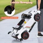 Elektrinis automobilis vaikams su nuotolinio valdymo pulteliu ir LED žibintais (Balta)