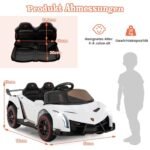 Elektrinis automobilis vaikams su nuotolinio valdymo pulteliu ir LED žibintais (Balta)