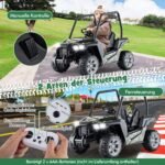 Elektrinis vaikiškas UTV su 24V akumuliatoriumi ir valdymo pulteliu (Žalia)