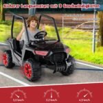 Elektrinis vaikiškas UTV automobilis su distanciniu valdymu (Juoda)