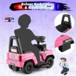 Elektrinis policijos automobilis vaikams su daiktatūre (Rožinė)