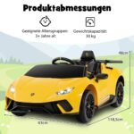 Elektrinis automobilis vaikams su nuotolinio valdymo pulteliu (Geltona)