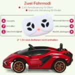Elektrinis automobilis vaikams su 2.4G nuotolinio valdymo pulteliu (Raudona)