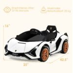 Elektrinis vaikiškas automobilis su 2.4G nuotolinio valdymo pultu (Balta)