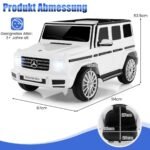 Elektrinis vaikiškas automobilis „Mercedes-Benz G500“ (Balta)