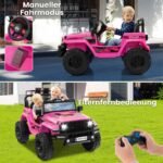 Elektrinis vaikiškas automobilis dviem sėdimoms vietoms (Rožinė)