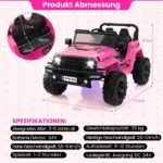 Elektrinis vaikiškas automobilis dviem sėdimoms vietoms (Rožinė)