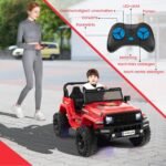 Elektrinė dvivietė transporto priemonė vaikams su nuotolinio valdymo pulteliu (Raudona)