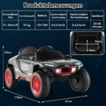 Elektrinis vaikiškas automobilis su nuotolinio valdymo pulteliu ir LED apšvietimu (Pilka)