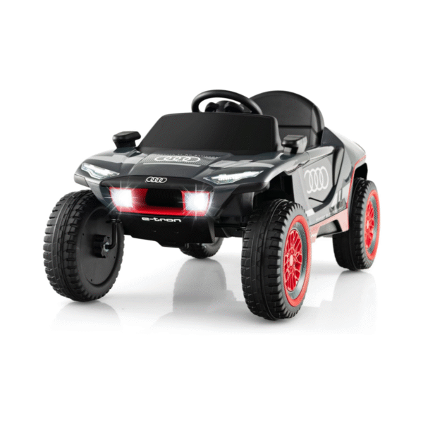 Elektrinis vaikiškas automobilis su nuotolinio valdymo pulteliu ir LED apšvietimu (Pilka)