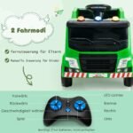 Elektrinė vaikštynė-šiukšliavežė su muzika ir pulteliu (Žalia)