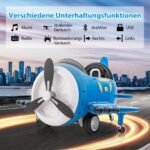 Elektrinis vaikiškas lėktuvas su valdymo pulteliu (Mėlyna)