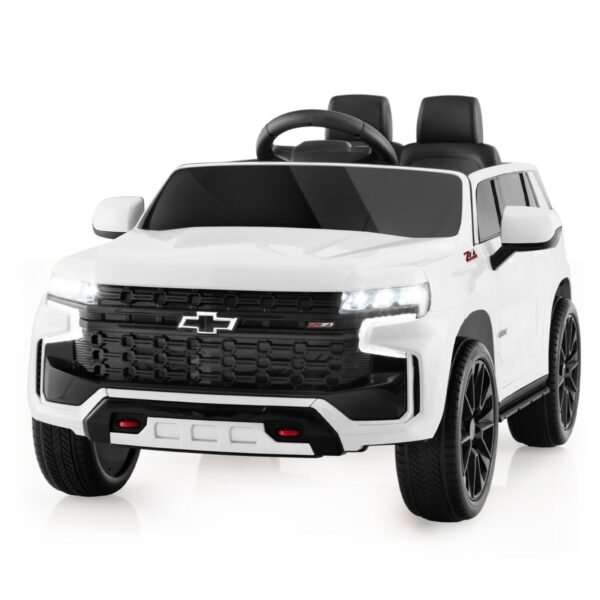 Elektrinis automobilis vaikams su muzika ir LED apšvietimu (Balta)