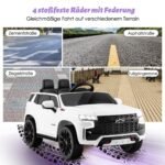 Elektrinis automobilis vaikams su muzika ir LED apšvietimu (Balta)