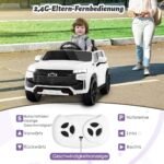 Elektrinis automobilis vaikams su muzika ir LED apšvietimu (Balta)
