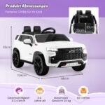 Elektrinis automobilis vaikams su muzika ir LED apšvietimu (Balta)