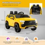 Elektrinis vaikiškas automobilis su 2.4G nuotolinio valdymo pulteliu ir amortizatoriais (Geltona)