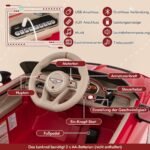 Elektrinis vaikiškas automobilis su nuotolinio valdymo pultu ir atidaromomis durelėmis (Raudona)