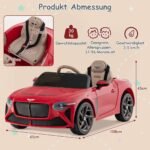 Elektrinis vaikiškas automobilis su nuotolinio valdymo pultu ir atidaromomis durelėmis (Raudona)