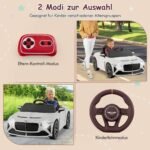 Elektrinis automobilis vaikams su dviem varikliais ir pakaba (Balta)
