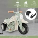 Elektrinis motociklas vaikams su burbulų pūtimo funkcija ir muzika (Smėlio)