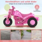 Elektrinis vaikiškas motociklas su muilo burbulų generatoriumi ir LED žibintais (Rožinė)