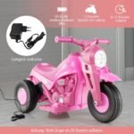 Elektrinis vaikiškas motociklas su muilo burbulų generatoriumi ir LED žibintais (Rožinė)