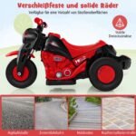 Elektrinis vaikiškas motociklas su muilo burbulų pūtimo funkcija ir LED žibintais (Raudona)
