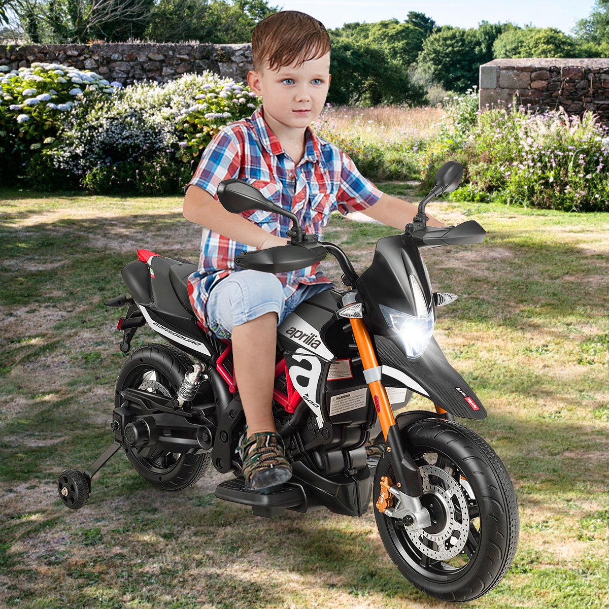 elektromotorrad-kinderfahrzeug-ty327449de-bk_3_ Elektrinis motociklas vaikams su LED žibintais ir muzika (Juoda)