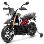 Elektrinis motociklas vaikams su LED žibintais ir muzika (Juoda)