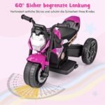 Elektrinis vaikiškas motociklas su atraminiais ratukais ir muzika (Rožinė)