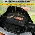 Elektrinis vaikiškas motociklas su LED žibintais ir muzika (Pilka)