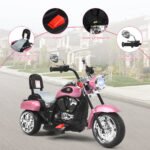 Elektrinis triratis motociklas vaikams (Rožinė)