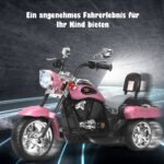 Elektrinis triratis motociklas vaikams (Rožinė)