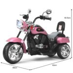 Elektrinis triratis motociklas vaikams (Rožinė)