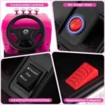 Elektrinis paspiriamasis automobilis vaikams su reguliuojama sėdyne (Rožinė)