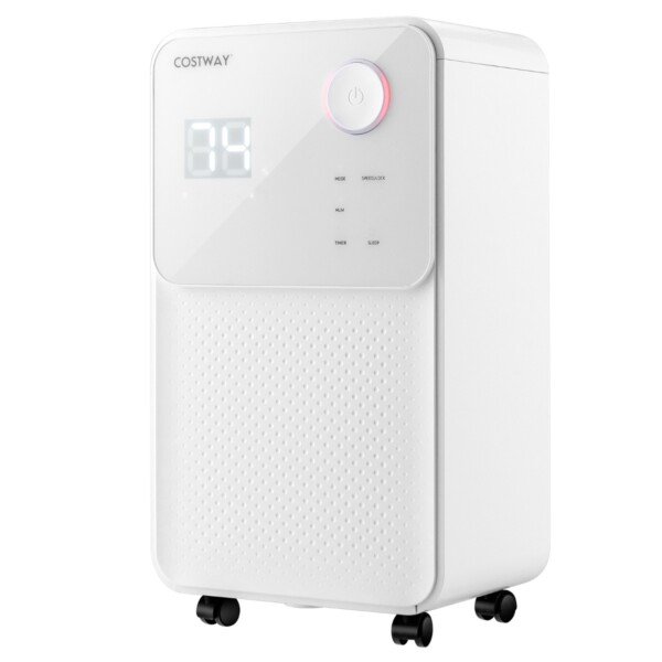 Nešiojamas oro sausintuvas su 4 režimais ir LED valdikliu (Balta)