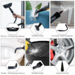 Rankinis garų valytuvas su 9 priedais (Geltona)