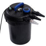 Galingas tvenkinio slėginis filtras su UVC lempa 10000 l/h (Juoda)