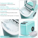 Nešiojama ledo gaminimo mašina su 2 2 l vandens talpa (Žalia)