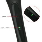 Elektrinis plaukų tiesinimo šepetys su LCD ekranu (Juoda)